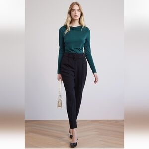 NWT RW&CO Emerald green Long-Sleeve stretch knit Top, Draped Neckline Sz XXL